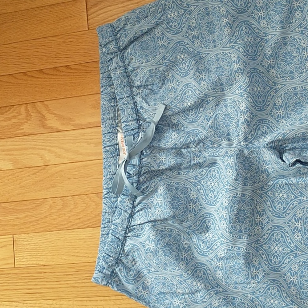 NWOT JOE FRESH Womenswear Capri Length Ribbon Tie Sleep Pants